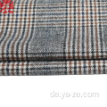 Tweed Plaid -Scheck gewebter Wollpolyesterstoff